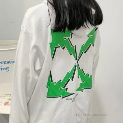 HypeYourBeast Off-White Green Hoodie - White Hoodies & Jackets