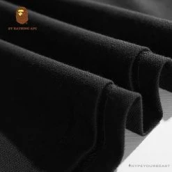 Hypeyourbeast Clothes BAPE Classic Ape Head Print Versatile Polo Shirt 'BLACK'