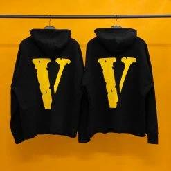 HypeYourBeast Hoodies & Jackets Vlone Yellow And Black Friends Hoodie