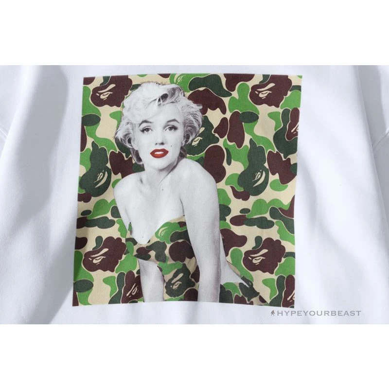 Hypeyourbeast BAPE Marilyn Monroe Camouflage Background Hoodie 'WHITE' Clothes 8 Hypeyourbeast BAPE Marilyn Monroe Camouflage Background Hoodie 'WHITE' Clothes