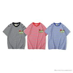 Hypeyourbeast BAPE Baby Milo Sesame Street Striped Tee Shirt 'RED' 10 Hypeyourbeast BAPE Baby Milo Sesame Street Striped Tee Shirt 'RED'