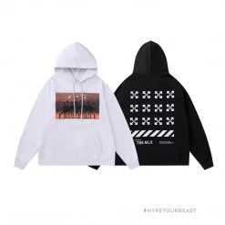 HypeYourBeast Off White Hoodie Flamingo - White Hoodies & Jackets