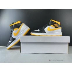 Hypeyourbeast Air Jordan 1 Mid 'Red Yellow Swoosh'