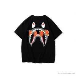 Hypeyourbeast BAPE Shark Head PONR Tee Shirt 'BLACK' Clothes