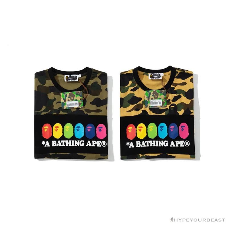 Hypeyourbeast BAPE KIDS Color Ape Head Camouflage Tee Shirt 'GREEN' Clothes 5 Hypeyourbeast BAPE KIDS Color Ape Head Camouflage Tee Shirt 'GREEN' Clothes