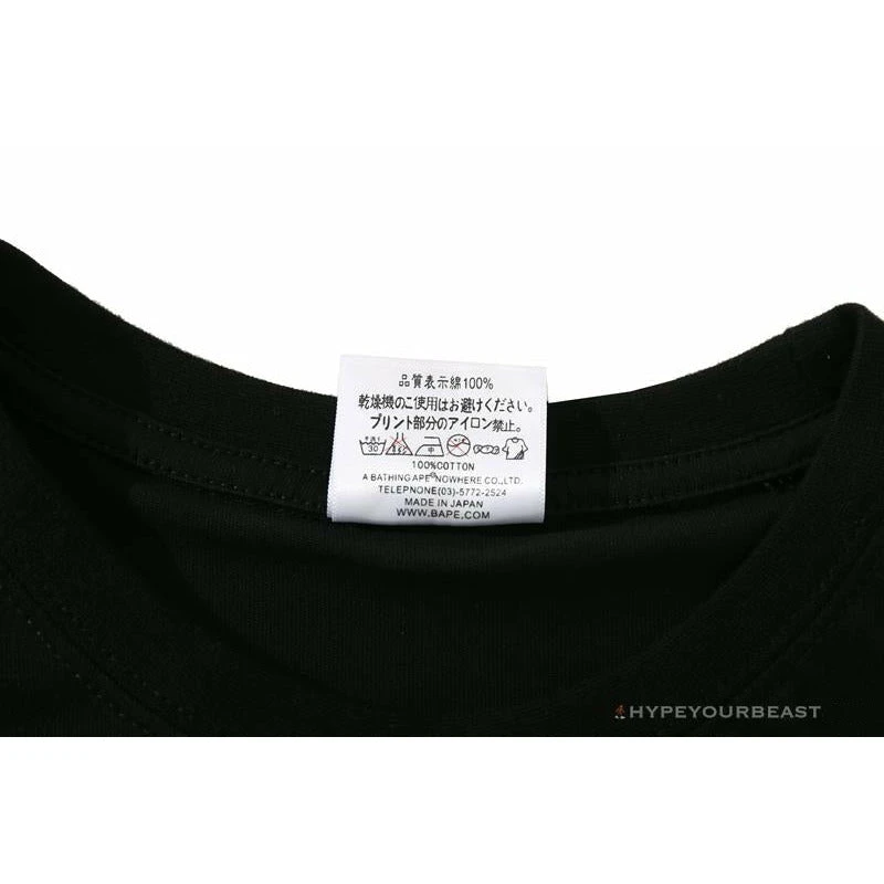 Hypeyourbeast BAPE Blue Ape Head Green Storm Tee Shirt 'BLACK' Clothes 4 Hypeyourbeast BAPE Blue Ape Head Green Storm Tee Shirt 'BLACK' Clothes