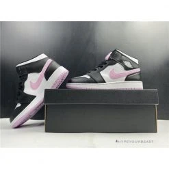 Hypeyourbeast Jordan 1 Mid White Black Light Arctic Pink
