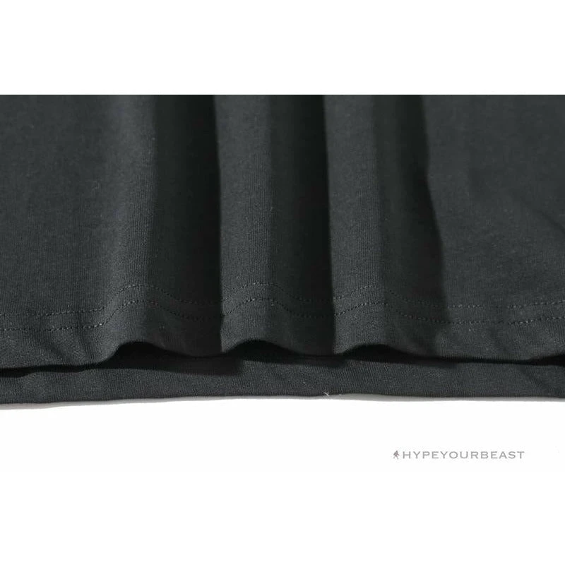 Hypeyourbeast BAPE Messy Letters Upside Down Little Ape Head Tee Shirt 'BLACK' 7 Hypeyourbeast BAPE Messy Letters Upside Down Little Ape Head Tee Shirt 'BLACK'