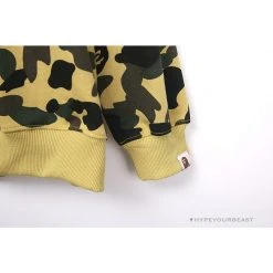 Hypeyourbeast BAPE Classic Ape Head Embroidered Camouflage Long Sleeve Shirt 'YELLOW'