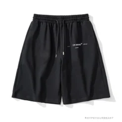 Hypeyourbeast Pants OFF-WHITE Dimensional Sketch Shorts 'BLACK'