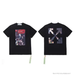 Hypeyourbeast OFF-WHITE Baroque Angel Religious Painting Tee Shirt 'BLACK' T-Shirts