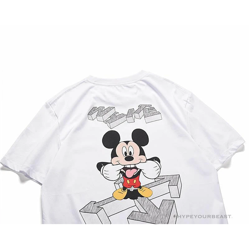 Hypeyourbeast OFF-WHITE Mickey Bluff Face Tee Shirt 'WHITE' 10 Hypeyourbeast OFF-WHITE Mickey Bluff Face Tee Shirt 'WHITE'