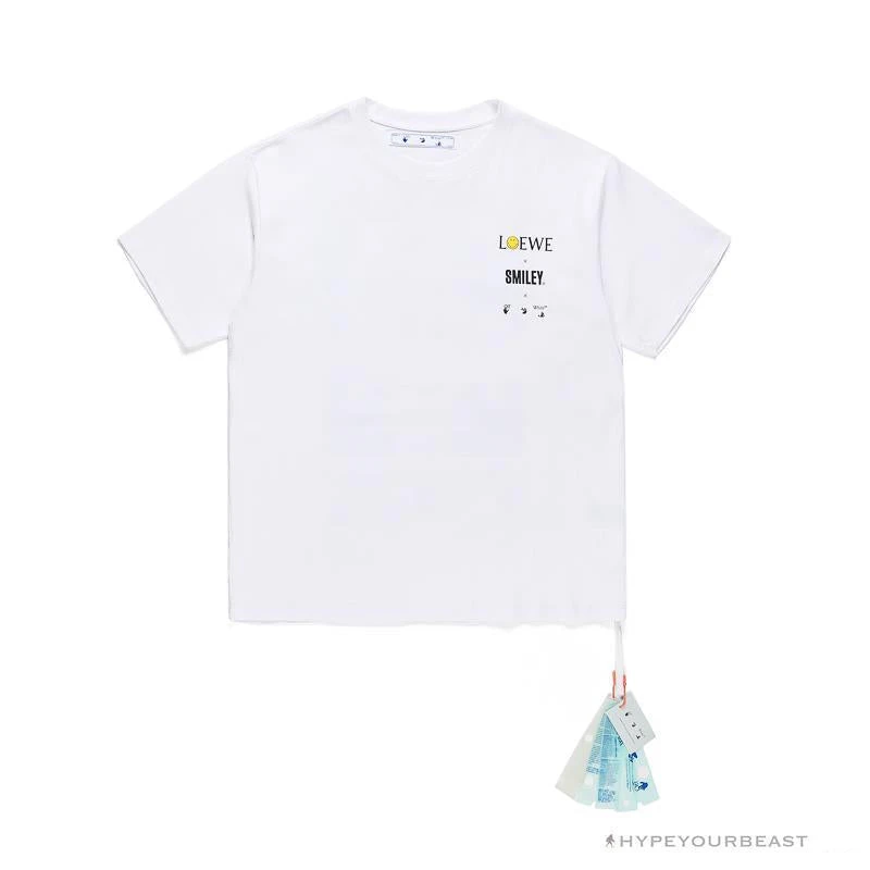 Hypeyourbeast OFF-WHITE X LOEW X SMILEY Tee Shirt 'WHITE' T-Shirts 1 Hypeyourbeast OFF-WHITE X LOEW X SMILEY Tee Shirt 'WHITE' T-Shirts