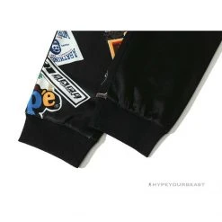 Hypeyourbeast BAPE Badge LOGO Sticker Style Stitching Pants