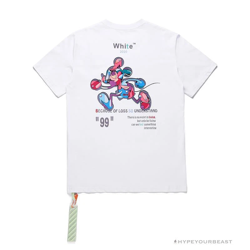 Hypeyourbeast T-Shirts OFF-WHITE Joint Running Mickey Mouse Arrow Tee Shirt 'WHITE' 2 Hypeyourbeast T-Shirts OFF-WHITE Joint Running Mickey Mouse Arrow Tee Shirt 'WHITE'
