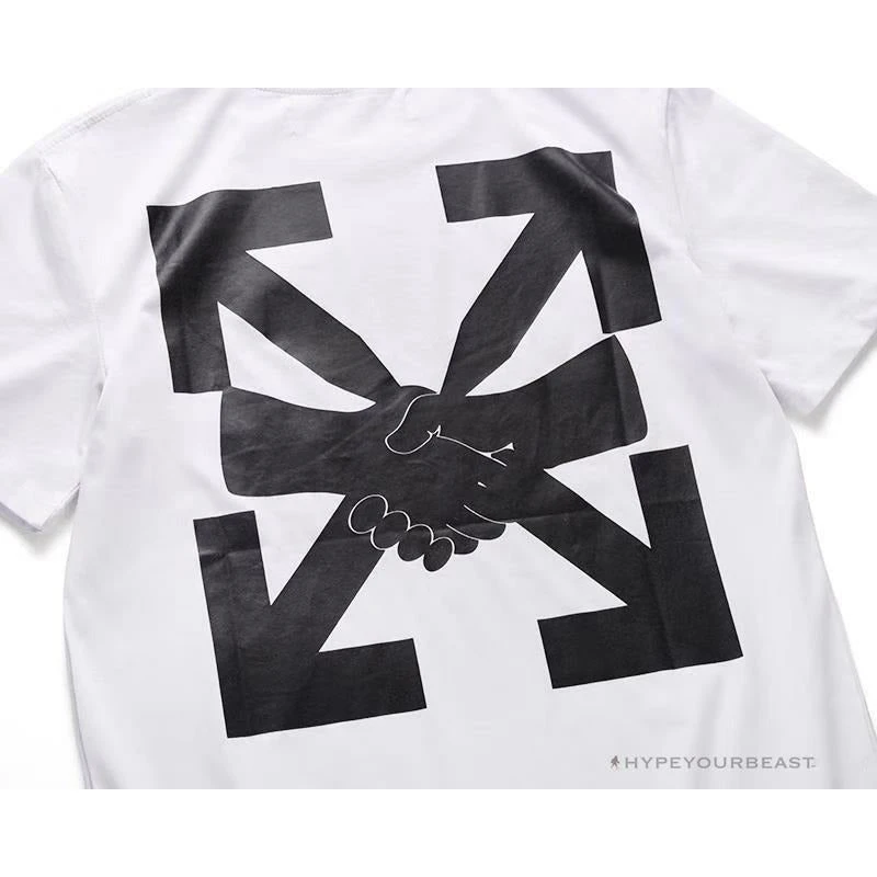 Hypeyourbeast OFF-WHITE Hand Shake Tee Shirt 'WHITE' T-Shirts 10 Hypeyourbeast OFF-WHITE Hand Shake Tee Shirt 'WHITE' T-Shirts