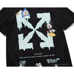 Hypeyourbeast OFF-WHITE Mickey Limited Arrow Tee Shirt 'BLACK' T-Shirts