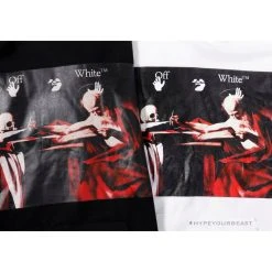 Hypeyourbeast OFF-WHITE Skull And Writing Hoodie 'BLACK' Hoodies & Jackets