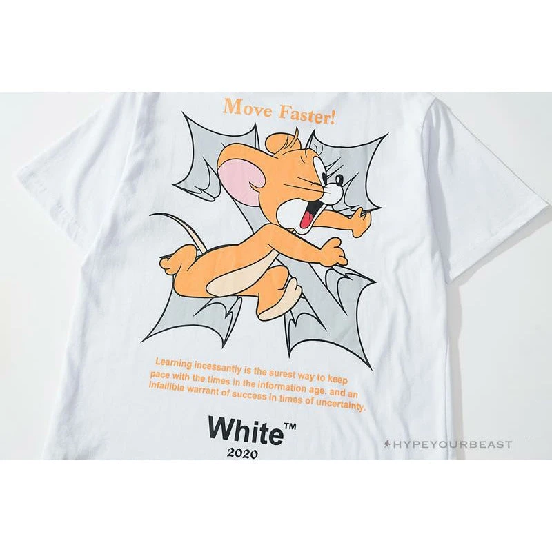 Hypeyourbeast T-Shirts OFF-WHITE Jerry Move Faster Tee Shirt 'WHITE' 6 Hypeyourbeast T-Shirts OFF-WHITE Jerry Move Faster Tee Shirt 'WHITE'