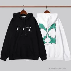 Hypeyourbeast Hoodies & Jackets OFF-WHITE Green Arrow Hoodie 'BLACK'
