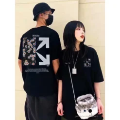 Hypeyourbeast T-Shirts OFF-WHITE Daisy Graffiti Arrow Conley Tee Shirt 'BLACK'