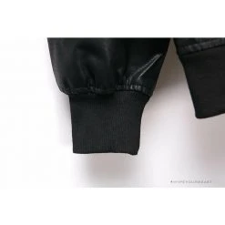 Hypeyourbeast OFF-WHITE 20FW New Logo Hooded Leather Jacket Black Hoodies & Jackets