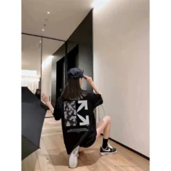 Hypeyourbeast T-Shirts OFF-WHITE Daisy Graffiti Arrow Conley Tee Shirt 'BLACK'
