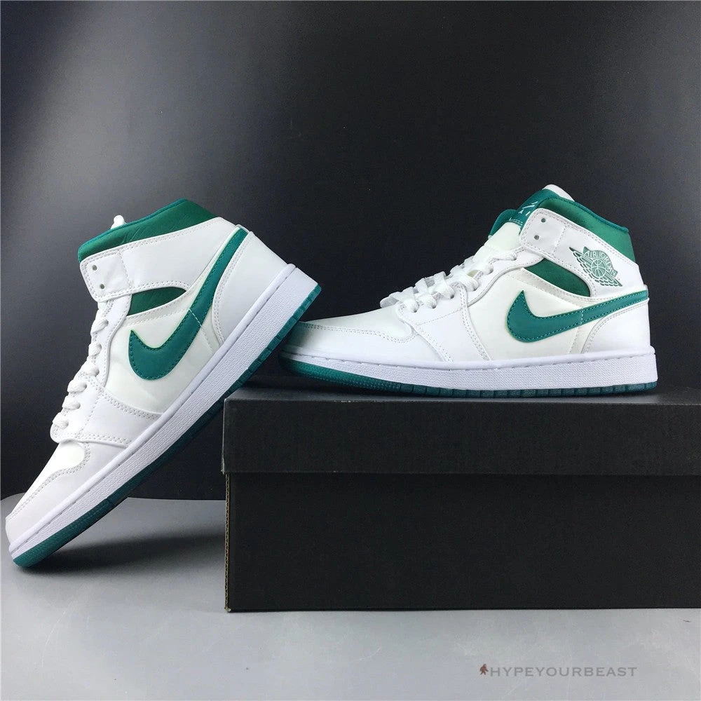 Hypeyourbeast Air Jordan 1 Mid White Mystic Green 10 Hypeyourbeast Air Jordan 1 Mid White Mystic Green