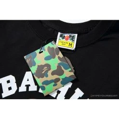 Hypeyourbeast BAPE Classic Basic Ape Man Head English LOGO Tee Shirt 'BLACK' Clothes 17 Hypeyourbeast BAPE Classic Basic Ape Man Head English LOGO Tee Shirt 'BLACK' Clothes
