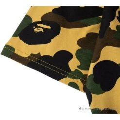 Hypeyourbeast Clothes BAPE KIDS Elbow Hug Gorilla Camouflage Tee Shirt 'YELLOW'