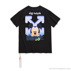 Hypeyourbeast OFF-WHITE Disney Spring X Summer Mickey Arrow Tee Shirt 'BLACK' T-Shirts