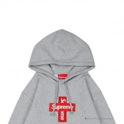 HypeYourBeast Hoodies & Jackets Supreme Cross Box Logo Hoodie Grey