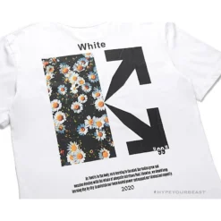 Hypeyourbeast T-Shirts OFF-WHITE Daisy Graffiti Arrow Conley Tee Shirt 'WHITE'