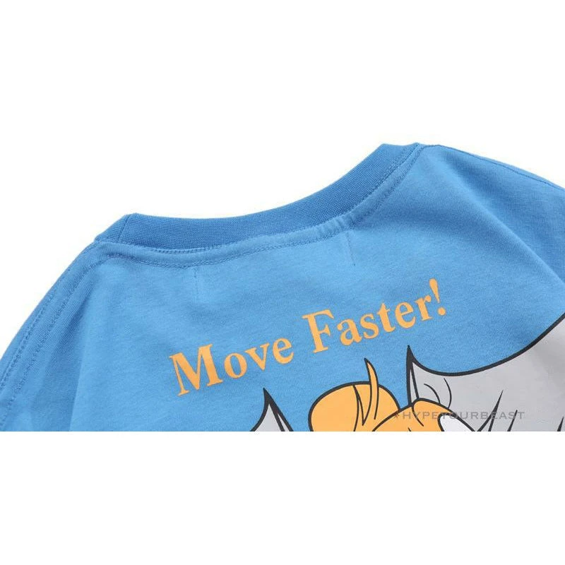 Hypeyourbeast OFF-WHITE Jerry Move Faster Tee Shirt 'BLUE' 6 Hypeyourbeast OFF-WHITE Jerry Move Faster Tee Shirt 'BLUE'