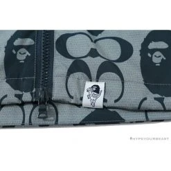Hypeyourbeast BAPE X COACH Co-Branded Grey-Blue Hoodie