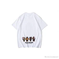 Hypeyourbeast BAPE Baby Milo Blue Shark Hat Little Monkey Tee Shirt 'WHITE'