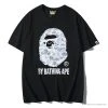 Hypeyourbeast Clothes BAPE Starry Sky Camouflage Luminous Great Ape Man Head Tee Shirt 'BLACK'