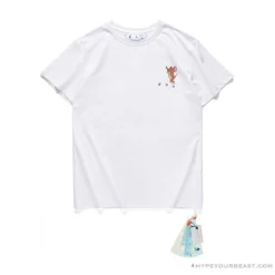 Hypeyourbeast OFF-WHITE Classic Animated Tom And Jerry Arrow Tee Shirt 'WHITE' T-Shirts
