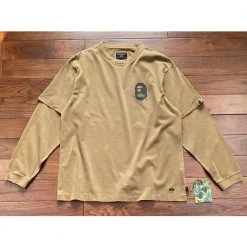 HypeYourBeast Bape Long Sleeve Tee Shirt Brown