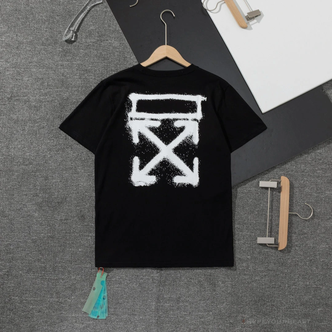 Hypeyourbeast OFF-WHITE Spray Paint Arrow Tee Shirt 'BLACK' T-Shirts 2 Hypeyourbeast OFF-WHITE Spray Paint Arrow Tee Shirt 'BLACK' T-Shirts