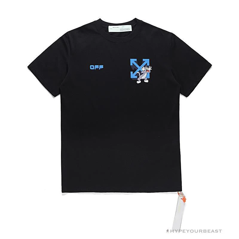 Hypeyourbeast OFF-WHITE Tom And Jerry Loose Tee Shirt 'BLACK' T-Shirts 1 Hypeyourbeast OFF-WHITE Tom And Jerry Loose Tee Shirt 'BLACK' T-Shirts