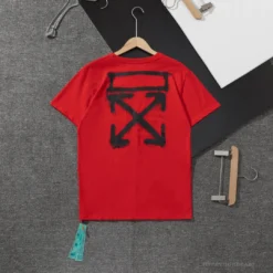 Hypeyourbeast OFF-WHITE Spray Paint Arrow Tee Shirt 'RED'