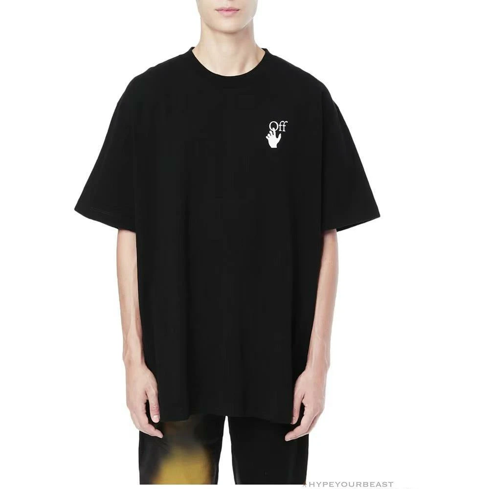 Hypeyourbeast T-Shirts OFF-WHITE Hand Shake Tee Shirt 'BLACK' 4 Hypeyourbeast T-Shirts OFF-WHITE Hand Shake Tee Shirt 'BLACK'