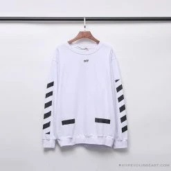 Hypeyourbeast OFF-WHITE Classic Basic Cotton Terry Long Sleeve Shirt 'WHITE'