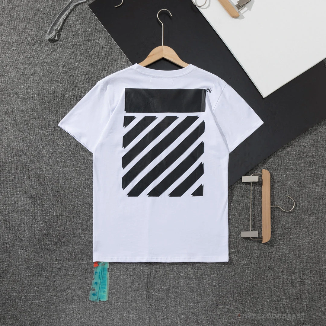 Hypeyourbeast OFF-WHITE Double Tee Shirt 'WHITE' 2 Hypeyourbeast OFF-WHITE Double Tee Shirt 'WHITE'