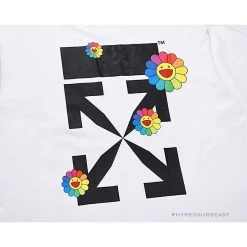 Hypeyourbeast T-Shirts OFF-WHITE Takashi Murakami Sunflower Tee Shirt 'WHITE'