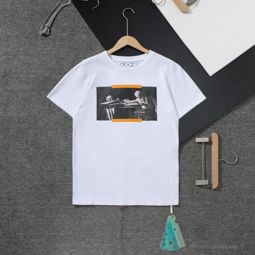 Hypeyourbeast OFF-WHITE Orange Hand Tee Shirt 'WHITE' T-Shirts 2 Hypeyourbeast OFF-WHITE Orange Hand Tee Shirt 'WHITE' T-Shirts