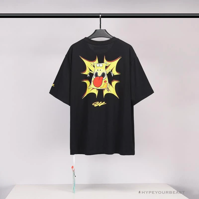 Hypeyourbeast OFF-WHITE Dimensional Arrow Angry Calf Tee Shirt 'BLACK' 1 Hypeyourbeast OFF-WHITE Dimensional Arrow Angry Calf Tee Shirt 'BLACK'