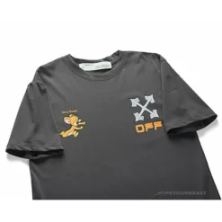 Hypeyourbeast OFF-WHITE Jerry Move Faster Tee Shirt 'GREY'