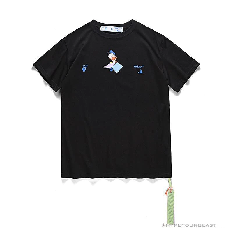 Hypeyourbeast OFF-WHITE Summer Donald Duck Print Tee Shirt 'BLACK' 1 Hypeyourbeast OFF-WHITE Summer Donald Duck Print Tee Shirt 'BLACK'